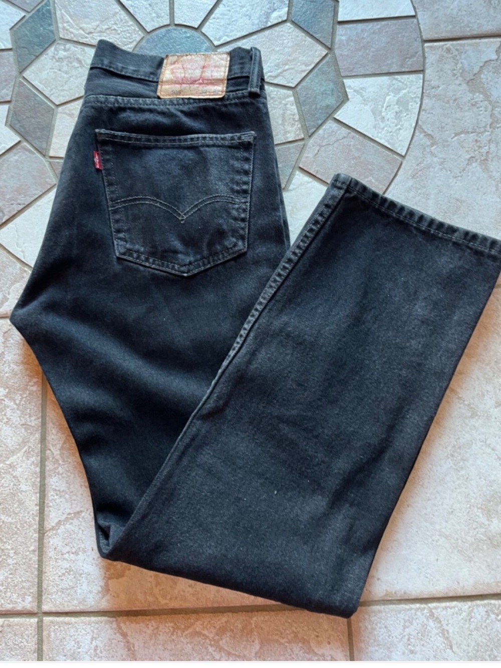 Levis 505 Jeans Mens Sz 32x32 Black Regular Straight Denim Pants
